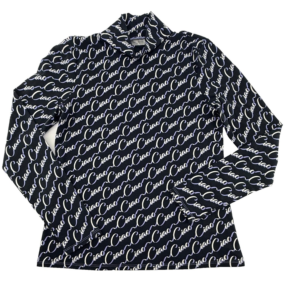 Maeve Anthropologie Ciao Print Top Womens M Cowl Neck Long Sleeve‎